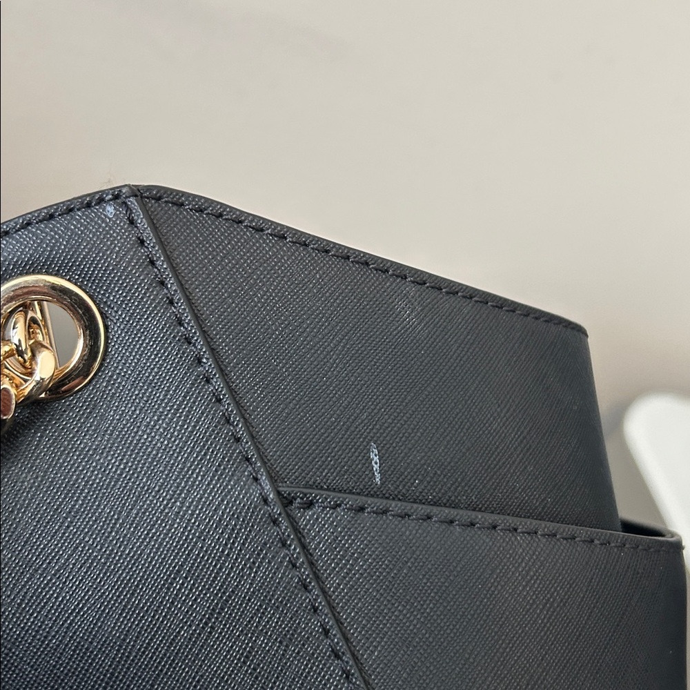 Michael Kors Black Tote with Gold Accents - Picture 7 of 8